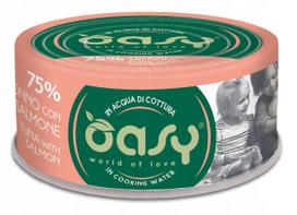 Šlapias kačių maistas OASY MORE LOVE TUNA WITH SALMON 70g