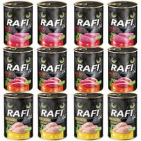 Katėms konservai Dolina Noteci Rafi Cat mix ATULT, 3 skonių, 12x400g