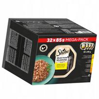 Šlapias kačių maistas SHEBA Mega Pack paukštiena, 32 x 85 g