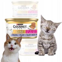 Katėms skirtas putėsių paštetas su veršiena GOURMET GOLD KITTEN, 85 g