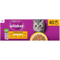 Katėms skirta WHISKAS paukštienos paštetas drebučiuose, 40 vnt.