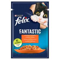 Šlapias kačių ėdalas Felix su vištiena ir pomidorais želėje 85g