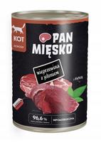 Šlapias kačių ėdalas PAN MIĘSKO su kiauliena ir elniena, 400 g