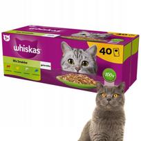 Šlapyj kačių ėdalas Whiskas želėje, maišeliai, 40 x 85 g, įvairių skonių