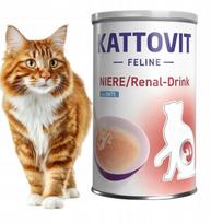Katėms skirtas gėrimas su antiena Kattovit NIERE RENAL, 135 ml, mėsos gabaliukai