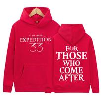 90s Retro Clair Obscur Expédition 33 Graphic Cover Hoody Unisex Clothing High Quality Fleece Sweatshirt Casual Oversized Hoodies S red