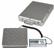 Elektroninės platforminės svarstyklės siuntiniams, 150 kg, su laikymo dėklu