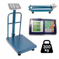 Elektroninės svarstyklės su LCD ekranu, įkraunama baterija, 300 kg