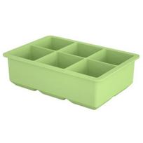 Large Ice Cube Tray with Silicone Ice Ball Lid Food-Grade Mold Stackable Easy-Release Non-stick Ice Cube žalia