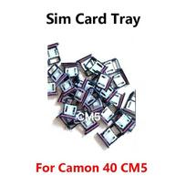 SIM Card Tray For Tecno Camon 40 CM5 SIM1 + SIM2 Card Tray Replacement Part Camon 40 CM5 black gray