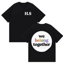 Harry Styles We Belong Together Graphic T Shirt Unisex Women ONeck Fashion Casual Cotton Tshirt Pop Fans Gift Clothing Tshirt 2XL gray