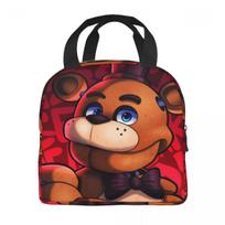 FNAF At Freddys Merch Insulated Lunch Bag For School Office Storage Food Boxes Leakproof Thermal Cooler Lunch Box Option 1 brown