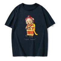Firefighter Teddy Bear Cool Letter Pattern T-shirt Creative Unisex Street Clothing Top Summer Women Unisex Clothing Fashion T-shirt 5XL įvairiaspalvis