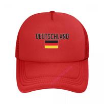 Germany Flag Trucker Hat Men Cool Baseball Cap Summer Unisex Mesh Net Caps Adjustable Snapback For Sports One Size red