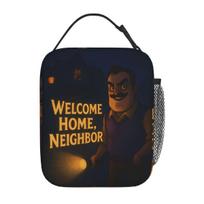Theodore Peterson Hello Neighbor Horror Video Game Insulated Lunch Bags Leakproof Meal Container Cooler Bag Tote Lunch Box One Size black
