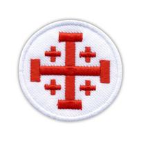 Patchion Jerusalem cross - Magnetic Backing - Embroidered Patch/Badge/Emblem