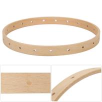 Tvirtas medinis mezgimo mašina rankinis DIY 21cm sieninis pakabinamas apskritas mezgimo staklės beige