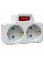 1/2pcs EU Sockets Power Plug Adapter With ON/OFF Switch European Standard Multiple socket Wall Outlet Converter For Travel EU&2 gray