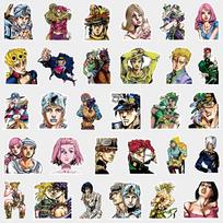 103082Pcs Jojo'S Bizarre Adventure Anime Stickers Waterproof Diy Skateboard Phone Guitar Bike Classic Japan Manga Sticker Pack black