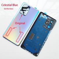 Original Back Glass Cover For Xiaomi 11T Pro 5G Back Door Replacement Battery, Rear Housing Cover Mi11T With Camera Lens dangaus mėlyna spalva