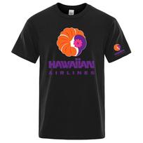 Hawaiian Airlines Graphic Unisexs regular shortsleeved shirts are suitable for summer with round neck designs T shirt S