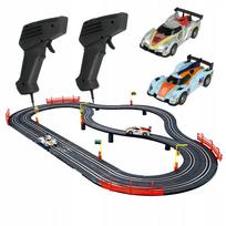 [5] Elektrinių automobilių lenktynių trasa 2x automobiliai 2x nuotolinio valdymo pulteliai 300cm Z3400