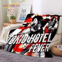 Rock Band Tokio Hotel Bill Kaulitz Minkštas flanelės pledas lovai, miegamajam, sofai, piknikui, apklotas lauko poilsiui, dovana Size: 75*100cm, Weight: 230 GSM