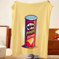 Maisto P-Pringles Mėtomas Flanelinis Mėtomas pledas, Lengvas Jaukus, Patvarus Skalbiamas mielas Šaunus Size: 75*100cm, Weight: 230 GSM white