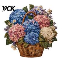 3D gėlių pintinės amatas Gėlių aplikacija „Patchwork“ pasidaryk pats rinkinys, sluoksniuotos audinio gėlės rankdarbiai Rankų darbo meno reikmenys Siuvimo projektas suaugusiems, tekstūruota dovanos idėja L orange