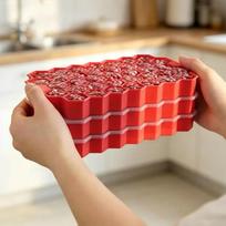 37 Grid Time Saving Silicone Meatball Maker Shaker Mold Non-Stick for Beef Fish Rice Balls Home Kitchen Cooking onesize red