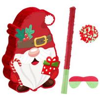 Gnome Pinata Red Christmas Gnome Pinata with Stick Blindfold red