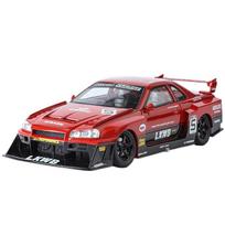 1/24 Nissan GTR R34 Technical Modified Alloy Car Model with Sound Light Features Kids Toy Collectible Gift Sports Car Decor Holiday Gift raudona