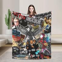 Nirvana Veido Juosta Antklodė Kokybiška Minkšta Šilta Mesti Antklodę Pavasaris Lėktuvo Kelionės Namų Dekoras Raštas Patalynės Užvalkalas 30x40in black
