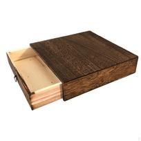 Su užraktu, Vintažinė organizatoriaus dėžutė dovanoms, prisiminimams, „pasidaryk pats“ dovanų aksesuarams 25.5x24.5x6cm black