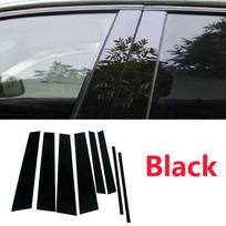 8PCS For Nissan Tiida 2004~2012 Latio Versa Hatchback C11 Window Trim Cover Carbon B C Pillars Posts Stickers Cars Accessories juoda