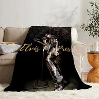 Fleece pledas Elvis lovatiesė ant lovos Dekoratyviniai sofos pledai žiemos miegamojo dekoravimui Boho namų dekoras 75x90cm