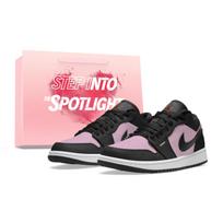 Jordan Air Jordan 1 Abrasion Resistant Low top Vintage Basketball Shoes Women's Berry Pink 553560-081(Team1573-) 38.5 pink