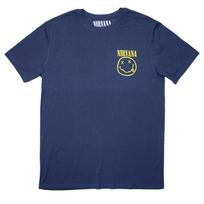 Nirvana Mini Grunge Face Logo T Shirt S blue