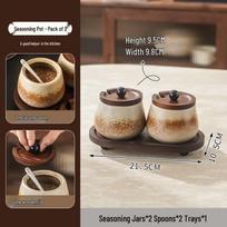 Deouxingguang Retro Ceramic Spice Jar Set