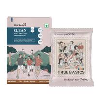 TrueBasics Clean Whey 100% baltymų izolato milteliai, šokolado skonio, 5 paketėliai