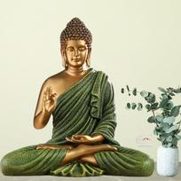 Derva Medituojantis Sėdintis Buda, Lordas Gautama Buda Statula, Žalia Spalva žalia
