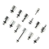 13 vnt./rinkinys Dviračio hidraulinių stabdžių nuorinimo jungtis Aliuminio lydinio stabdžių tepimo jungtis, jungiama prie alyvos žarnos su D6 adapteriu one set white