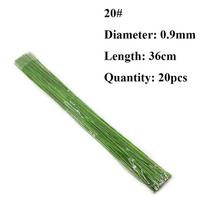 #26 #20 Popierinė gėlių viela 0,45 mm/0,9 mm skersmens 36 cm 30 mm ilgio geležinė viela Naudojama „pasidaryk pats“ nailoninių kojinių gėlių šakelių gamybai beige