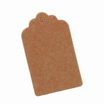 5x3cm Kraft Paper Gift Tags Wedding Birthday Scallop Label Blank Name Card 100x brown