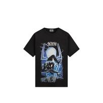 Kith x Marvel Symbiote Spiderman Vintage Tee Black Unisex Tops KHM034326-001 L black