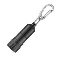 Mudder 10 vnt. Mažas LED žibintuvėlis Raktų pakabukas Ryškus žibintuvėlis Raktų pakabuko žiedas Nešiojamas fakelas su kabliuku Kempingui, Baterija pridedama one size juoda