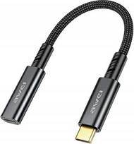AWEI USB-C į USB-C adapteris telefonams, 2in1 adapteris, greitas duomenų perdavimas