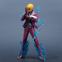 24cm One Piece Model Sanji Anime Figures VinSmoke Sanji Figurine Devil Foot Statue Pvc Model Collection Decoration Toy Birthday Present no box blue