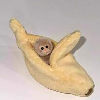 Cute Monkey Banana Plush Doll Sweet Soft Stuffed Animal Healing Kawaii Dopamine Plush Toy Adorable Cartoon Decor Teen Girls Gift beige