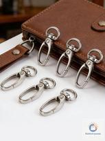 6pc Metal Swivel Lobster Clasps with 1cm Inner Diameter Ring and 3g Weight Each Durable Hardware Components for Crafting and Accessories One Size gray